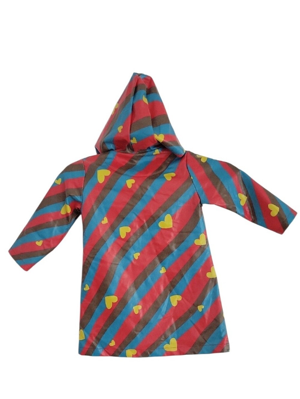 Agatha Ruiz De La Prada Striped Heart Kids Raincoat - Size 2 - Picture 2 of 9